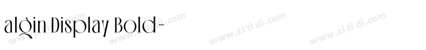 algin Display Bold字体转换